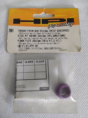 HPI Racing NEU NOS HPI R40 Ritzel Zahnrad 16T 1. Gang Ar 2 HPI - 76961