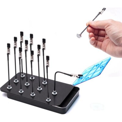 Model Painting Stand Base Holder and 12PCS Magnetic Bendable Alligator Clip6516