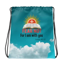Fear not Drawstring bag
