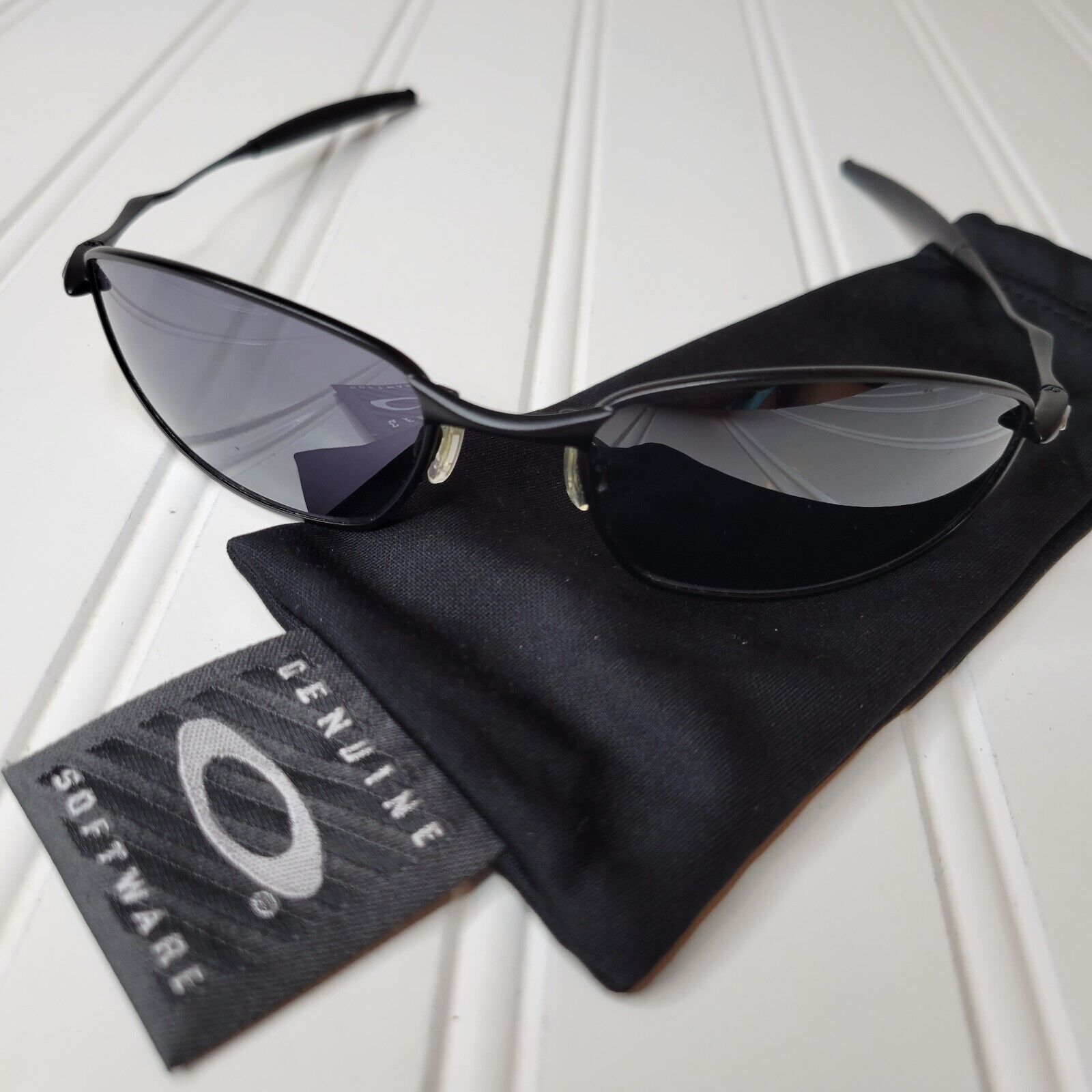 Forberedende navn Tegnsætning talent OAKLEY WHISKER Sunglasses Black Frames w/ Black Plutonite Polarized Lenses  RARE | eBay