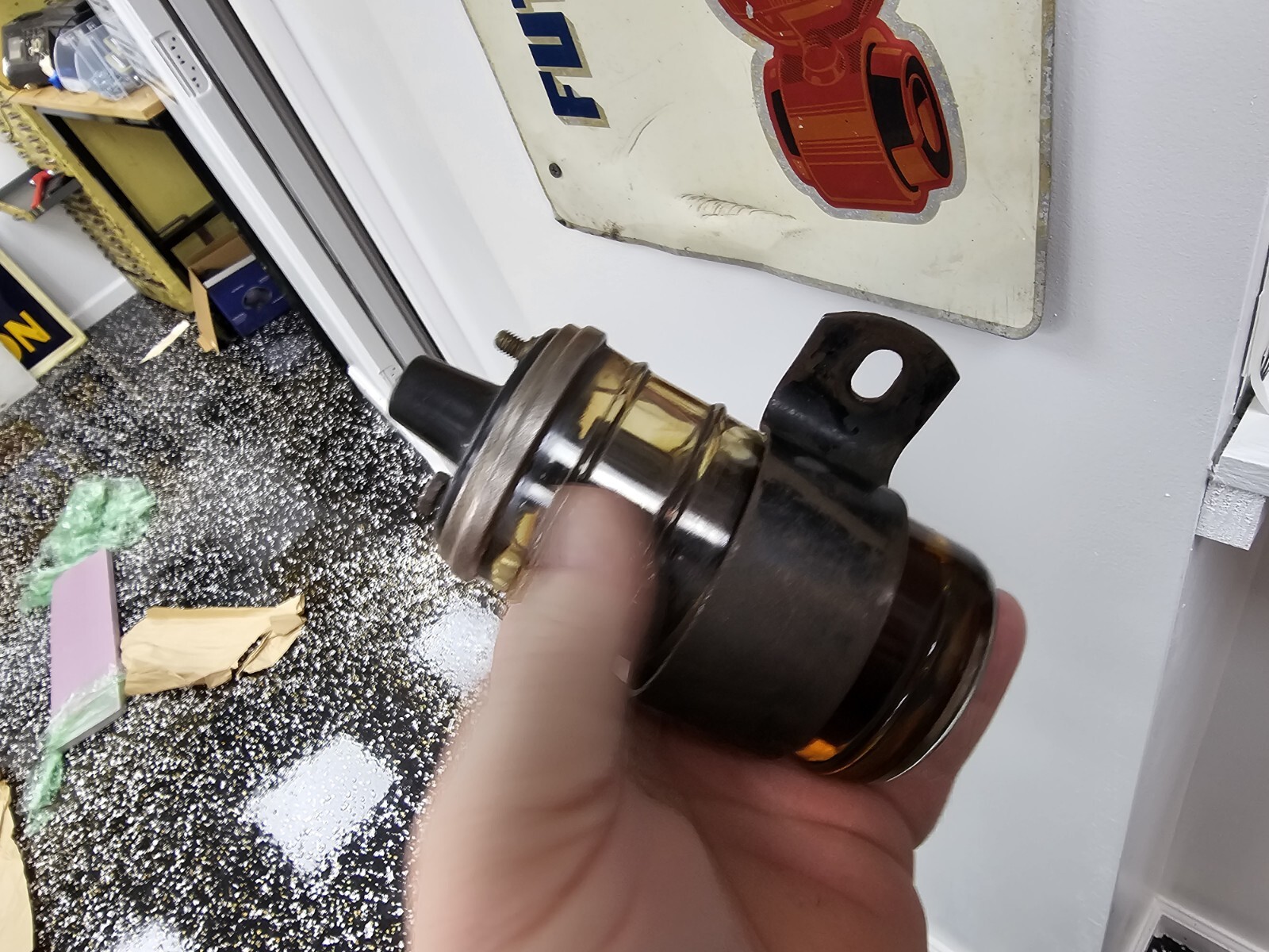 NOS VINTAGE EARLY HOT ROD GLASS IGNITION COIL FORD CHEVY HUDSON