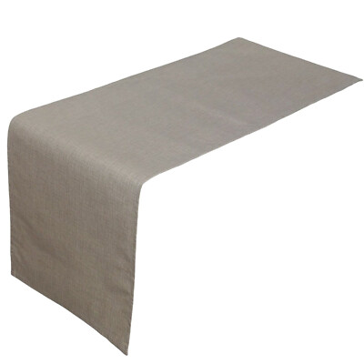 Tischläufer Textil 110x37cm Leinenoptik wasserdichter Stoff - Linnea Greige