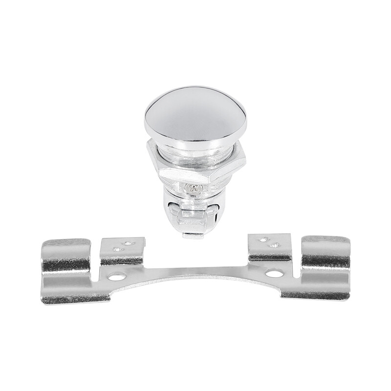 Chrome Fuel Door Latch Push Button Gas Cap Fits For Harley Touring