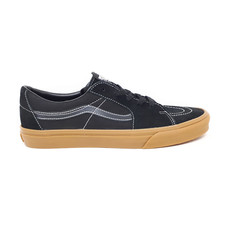 Vans Sk8-Bajo Negro Goma Clásico Patín Informal Old Skool Zapato Tenis Para Hombres Talla NUEVO