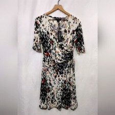 NWT Russell Kemp Abstract Print Dress Women's S Multicolor Artsy Boho Retro 90s