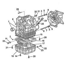 MOTO GUZZI 1200 GRISO 8V 2007-2011 Kit vis BTR inox moteur complet