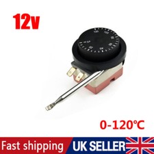 12V Adjustable Electric Fan Thermostat Switch Radiator Temperature Control-Probe