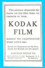 1906 KODAK FILM Rochester, N.Y. Eastman PRINT AD camera
