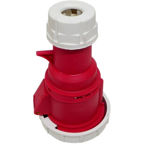 32A 4 Pin Waterproof IP67 Plug & Coupler socket 415V 32 Amp 3P+E Red FAST FIT - Picture 9 of 12