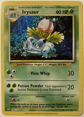 Pokemon Ivysaur HOLO | ENGLISCH CLV 002/034 TCG Classic Collection Near Mint
