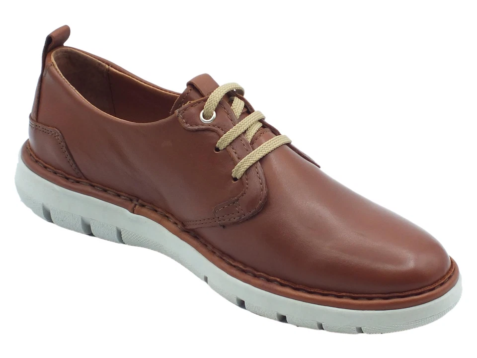 Zen 678962 Turia Cuoio Scarpe Confort per Uomo in pelle marrone - Immagine 2 di 3