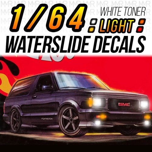 1/64 Scale GMC Typhoon Head Tail Light WaterSlide Decals for Hot Wheels