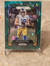 2023 Panini Prizm Football #163 Ben Skowronek Green Cracked Ice SP RAMS