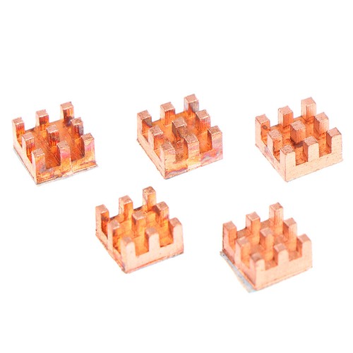 5Pcs Pure Copper Heat Sink Memory RAM Adhesive Back Cooling For MOS IC Chipset - Afbeelding 9 van 10