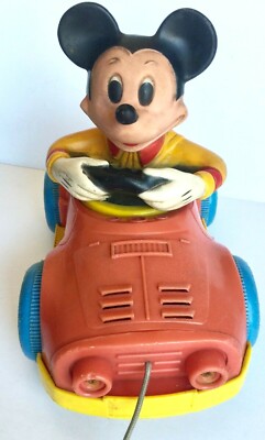 ④ミッキーマウス こたたん ORIGINAL VINTAGE 1973 WALT DISNEY'S MICKEY MOUSE PULL STRING
