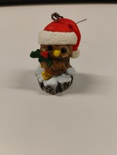 Vintage 1980 Hallmark Owl with Santa Hat on S...
