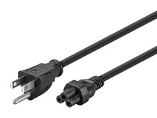 Monoprice Power Cord - NEMA 5-15P to IEC-320-C5, 18AWG, 10A/1250W, Black, 3ft