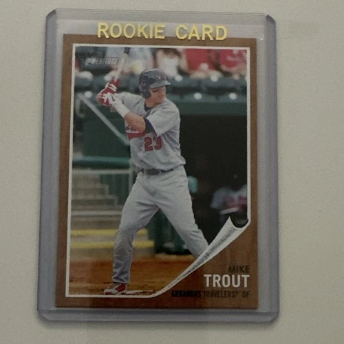 Topps Heritage Mike Trout #44 Rookie Arkansas Travelers Baseball Card
