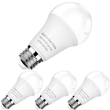 SETEN 4-Pack Dusk to Dawn LED Light Bulbs, 75W Equivalent Daylight 5000K 1,100LM