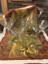 Princess House Heritage Martini Glasses Set Of Four