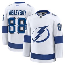Tampa Bay Lightning Andrei Vasilevskiy Fanatics White Away Premium NHL Jersey