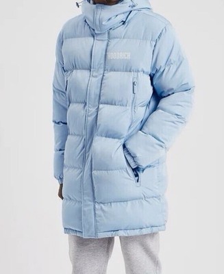Men's Hoodrich Longline Irongate Light Blue Puffer Jacket Size L
