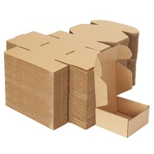 100 PCS 4x4x2 Inch Small Corrugated Cardboard Shipping Box Literature Mailer