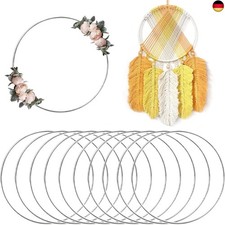 12 Stück Deko Ringe zum Aufhängen, Metallringe zum Basteln 20CM Dekoring Metall 