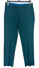 Kenneth Cole Reaction Suit Pants Mens Size 31x30 Dark Green Slim Fit Techni-Cole
