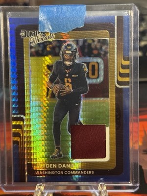 2025 Donruss Optic - Jayden Daniels Blue Donruss Threads | WSH Commanders 