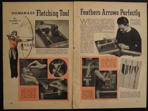 Arrow Fletching Tool Jig 1939 HowTo build PLANS Archery
