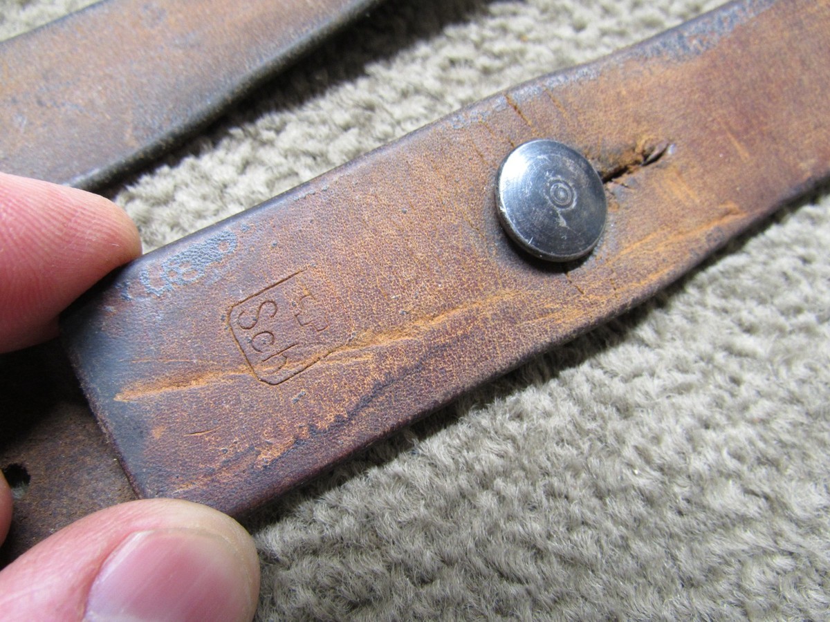 Swiss K31 K11 Leather Sling w/ Markings Schmidt Rubin Original
