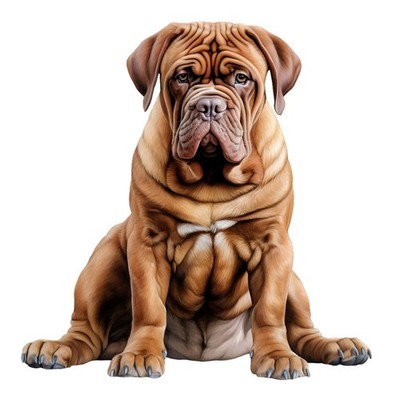 2x Sticker Bordeaux Dogge Autoaufkleber 9x9cm Dogue de Bordeaux Mastiff