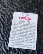 Bicycle Advertising E-Z-See LoVision History Info Single Swap Playing Card