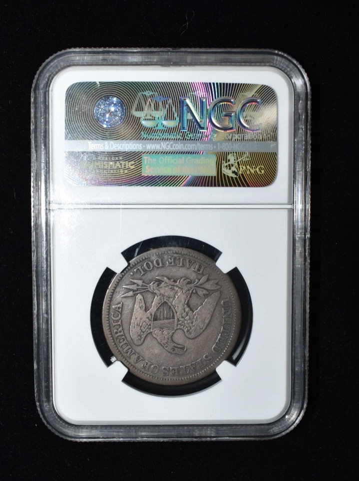 1854 Seated Liberty Half Dollar 50 Cent Silver Coin - NGC VG 10 - Image 2 of 4