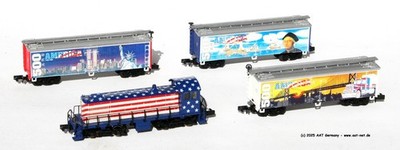 Arnold N 0222 - Train-Set 500 Jahre Amerika 4-teilig, aga NEW, ohne OVP