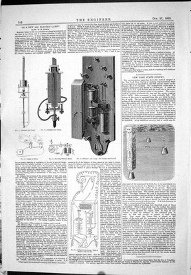 Antiker alter Druck 1882 Bogen elektrische Lampe Preece Adbank New York State Survey