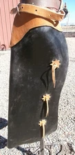Cowboy Western Black/Tan Bat Wing Style Chaps