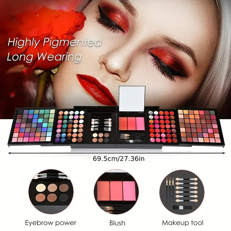 Palette 177 couleurs haute pigmentation pour maquillage complet