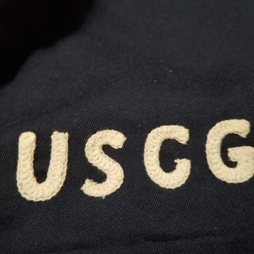 Vintage USCG Coveralls Military USA Coast Guard Size 40 Navy Blue Chain Stitched - Picture 10 of 11