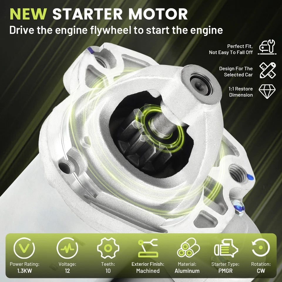 For Town & Country Chrysler 200 2011-2013 2014 2015 2016 3.6L V6 Starter 19616 Foto 4 de 4