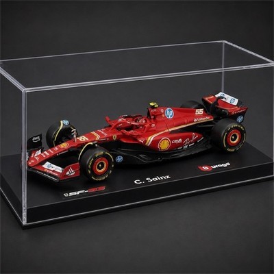 Bburago 1:43 Ferrari SF-24 Formula 1 2024 Sainz Leclerc Diecast With Case