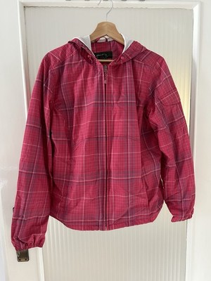 Eddie Bauer Regenjacke Gr. L Pink-kariert
