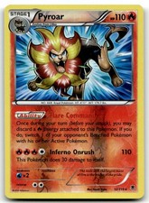 Pyroar 12/119 Rare Phantom Forces Pokemon Reverse Holo Moderately Played