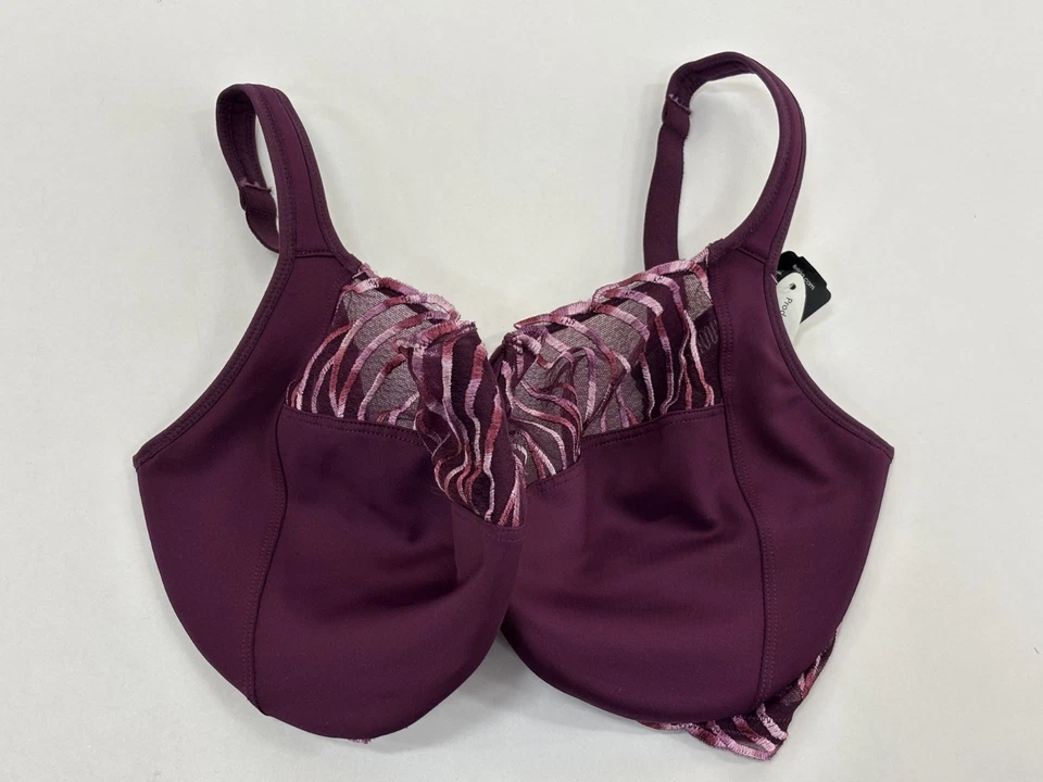 Sujetador minimizador Felina Paramour Angie berenjena cierre frontal bordado 38H nuevo con etiquetas Foto 3 de 4