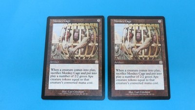 2x  MONKEY CAGE  MERCADIAN MASQUES   MTG Magic the Gathering  NM / UNPLAYED