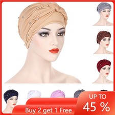 Lady Muslim Hijab Braid Turban Beanies Hair Loss Hat Head Scarf Cancer Chemo Cap