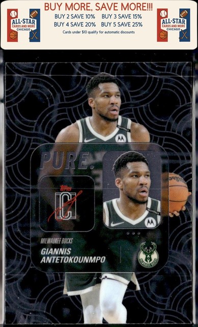 2025-26 Topps Signature Class #PU-3 Giannis Antetokounmpo Pure Milwaukee Bucks