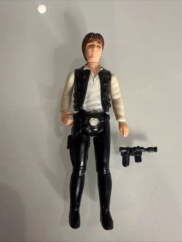 Vtg Star Wars Han Solo Large Head Complete Action Figure 1977 HK Kenner