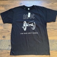AC/DC For Those About To Rock T-Shirt 2006 XL Black Tultex Fine Jersey NWT